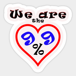 we are the 99% Sticker